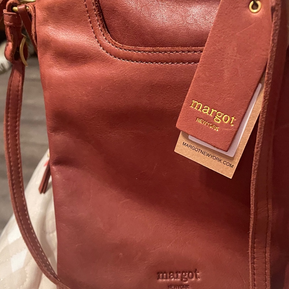 Margot Brick Red Leather Shoulder Bag